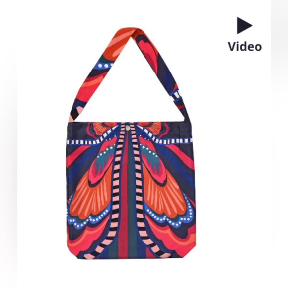 Tamsy butterfly print tunic with matching slouch bag, new - Picture 3 of 3